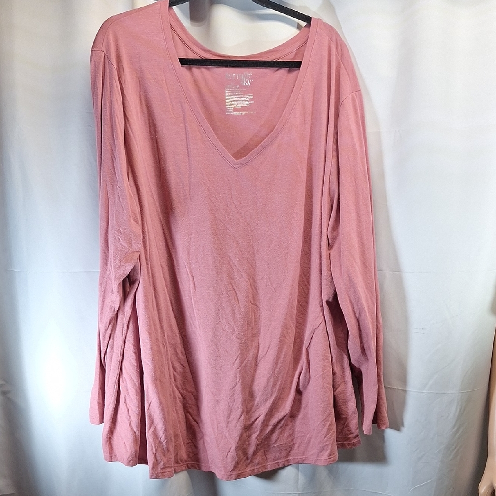 Terra & Sky Pink Oversized Long Sleeve Tee